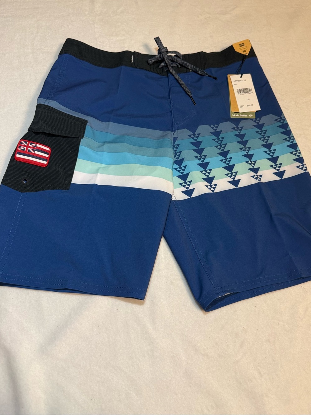 New Quicksilver Men’s Surfsilk Hawaii Rockies 20" Boardshorts. Size 30.